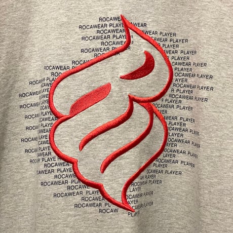 ROCAWEAR ロゴ刺繍Tシャツ グレー XLサイズ