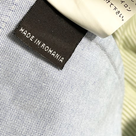 MADE IN ROMANIA製 PT01 Sailor ヒッコリーストライプ柄コットンスラックス ブルー×ホワイト 46サイズ