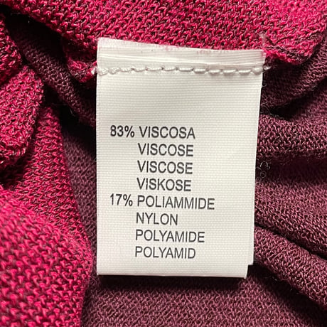 MADE IN ITALY製 VNECK クルーネックセーター ワイン 54サイズ
