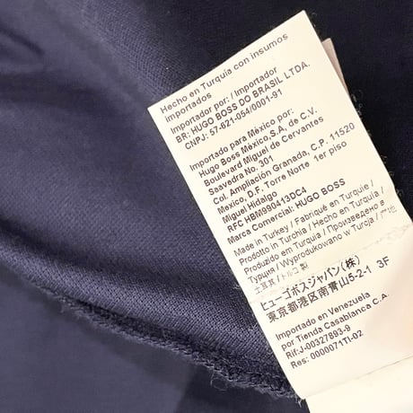 HUGO BOSS SLIM FIT 長袖ニットシャツ ネイビー Sサイズ