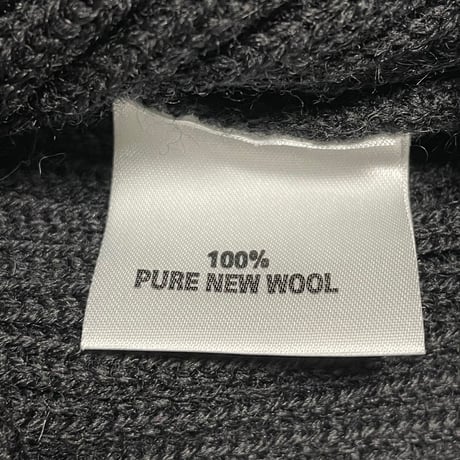 MADE IN ENGLAND製 Wooly Back クルーネックコマンドセーター ブラック Lサイズ