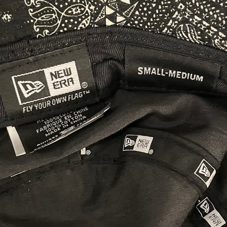 NEW ERA ペイズリードット柄バケットハット ブラック S-Mサイズ