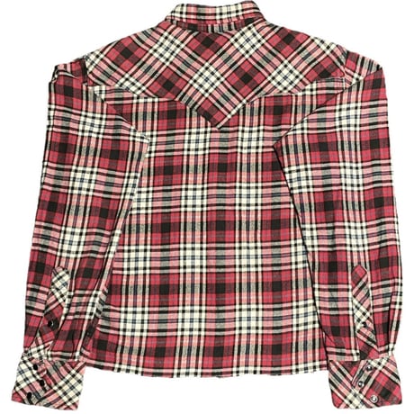 MADE IN USA製 Engineered Garments 長袖チェック柄ウエスタンシャツ レッド Mサイズ