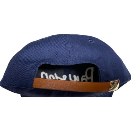 MAISON KITSUNÉ Parisien レザーアジャスターキャップ ネイビー Fサイズ