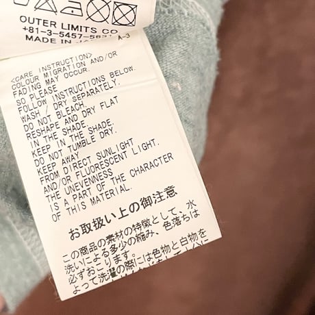MADE IN JAPAN製 NIGEL CABOURN ヴィンテージ加工ポケット付き半袖Tシャツ グリーン 46サイズ