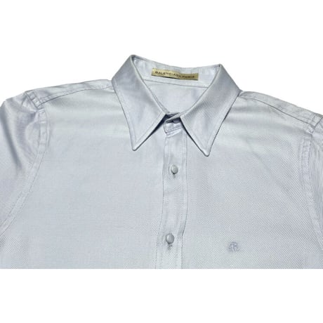 MADE IN ITALY製 BALENCIAGA 長袖シャツ サックスブルー XSサイズ