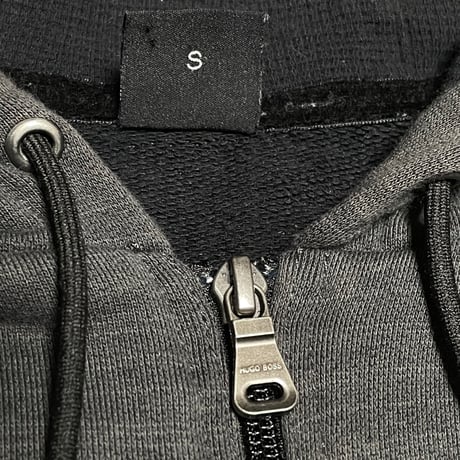 HUGO BOSS SLIM FIT フルジップパーカー チャコールグレー Sサイズ