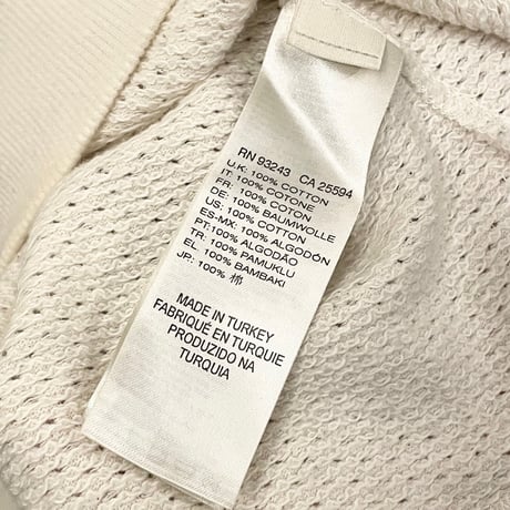 DIESEL メッシュ柄コットントレーナー アイボリー Sサイズ