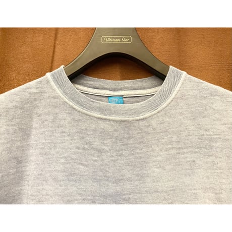 MADE IN USA製 Good on ウォッシュ加工ポケット付きボーダー切り替えTシャツ サックスブルー Lサイズ