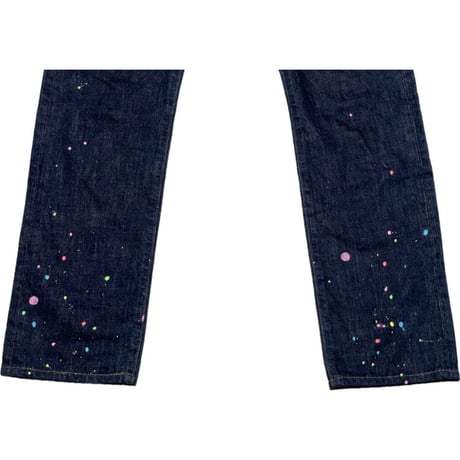 MADE IN JAPAN製 PAUL SMITH ペンキ加工デニムパンツ インディゴ Sサイズ