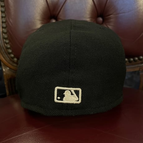 レア MADE IN USA製 NEW ERA × NEW YORK YANKEES 59FIFTY ウールベースボールキャップ ブラック 7-3/8 58.7cm