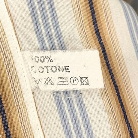 MADE IN ITALY製 GIANFRANCO FERRE 長袖ストライプ柄シャツ マルチカラー 40-15 3/4サイズ