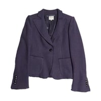 MADE IN ITALY製 ARMANI COLLEZIONI ヴァージンウールシルクテーラードジャケット パープル 40サイズ