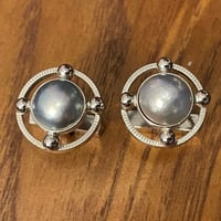 シルバー製 パール型カフリンクス シルバー