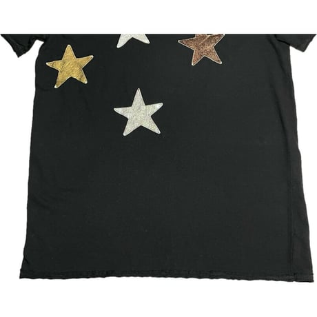 ☆タグ付き新古品☆ MADE IN ITALY製 WLG by Giorgio Brato レザーワッペン付きTシャツ ブラック Sサイズ