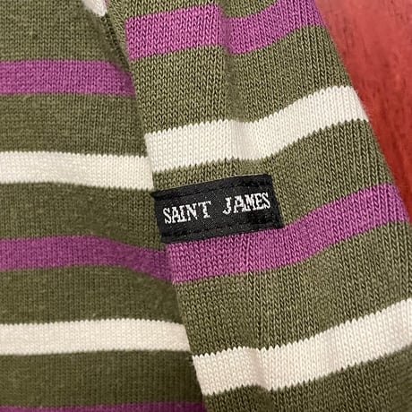 【UNITED ARROWS 取り扱い】 MADE IN FRANCE製 SAINT JAMES ボーダー柄 バスクシャツ マルチカラー SMサイズ
