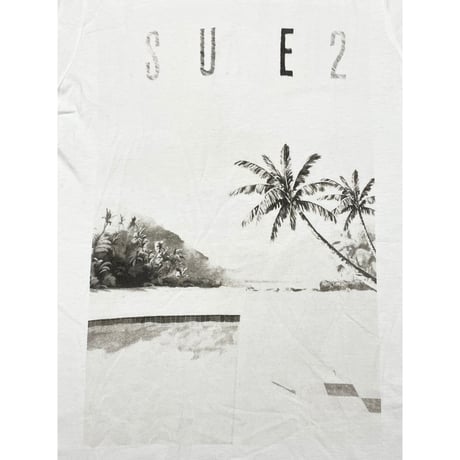 MADE IN ITALY製 DSQUARED2 ビーチ柄半袖Tシャツ ホワイト Mサイズ
