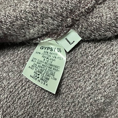 Gypsy05 トライブレンドフルジップパーカー パープル Lサイズ アメリカ製