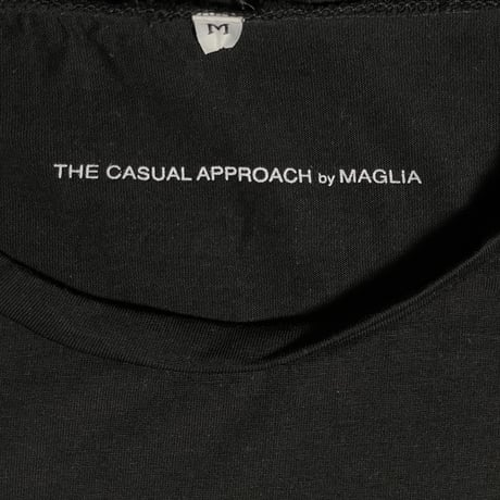 ★新品★ MADE IN ITALY製 MAGLIA 2025年AWモデル 「M by MAGLIA」 プリント クルーネックTシャツ ブラック M～XLサイズ