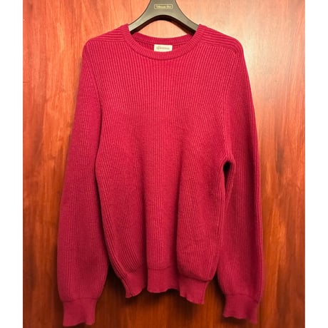 MADE IN SCOTLAND製 Glenmac SUPER GEELONG LAMBSWOOL 100% クルーネックセーター マゼンタ