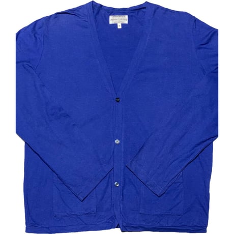 MADE IN BELGIUM製 pyjama clothing 長袖コットンカーディガン ブルー Mサイズ