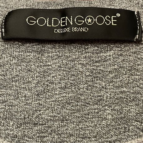 MADE IN ITALY製 GOLDEN GOOSE DELUXE BRAND 半袖プリントTシャツ 杢グレー XSサイズ