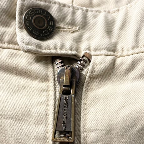 MADE IN ITALY製 DSQUARED2 ダメージ加工チノパンツ ベージュ 44サイズ