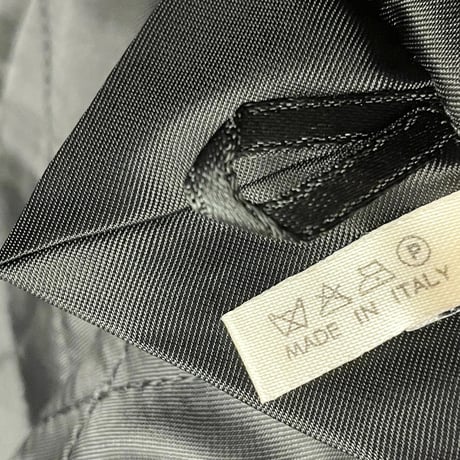 MADE IN ITALY製 VIRGOLA FOR BARNEYS NEWYORK 裏キルティングコットンナイロンチェスターコート ブラック 46サイズ