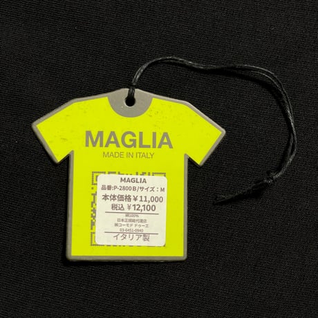 ★新品★ MADE IN ITALY製 MAGLIA 2025年SSモデル P-2800B ロゴプリント裏パイルスウェットパンツ ブラック S～XLサイズ ユニセックス