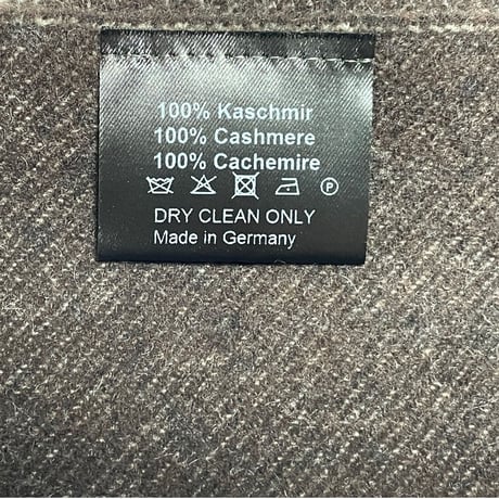 MADE IN GERMANY製 Porta Felice ツートンカラーカシミヤマフラー パープル×ブラウン