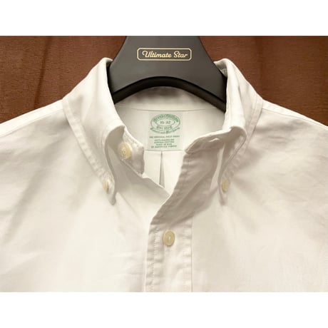 MADE IN USA製 BROOKS BROTHERS アメリカンスーピマコットン長袖ボダンダウンオックスフォードシャツ ホワイト 15-32サイズ