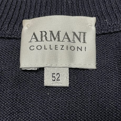 ARMANI COLLEZIONI 半袖ニットTシャツ ネイビー 52サイズ