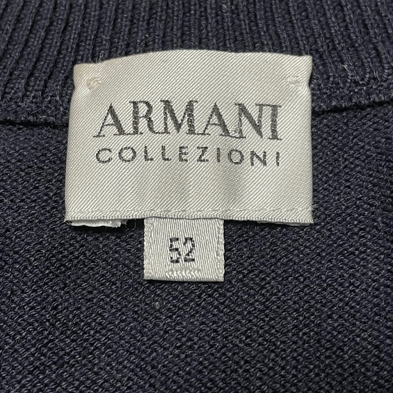 【美品】GIORGIO ARMANI 半袖 ニット イタリア製 ネイビー GIORGIO ARMANI（ジョルジオアルマーニ）中古・古着オンライン通販