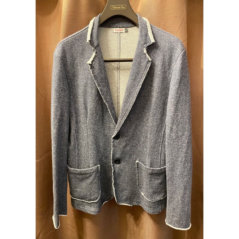 MADE IN ITALY製 X-CAPE ニットスウェットテーラードジャケット MADE IN ITALY製 X-CAPE ニットスウェットテーラードジャケット