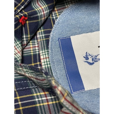 MADE IN JAPAN製 MISTERGENTLEMAN ツートンチェックシャツ Mサイズ