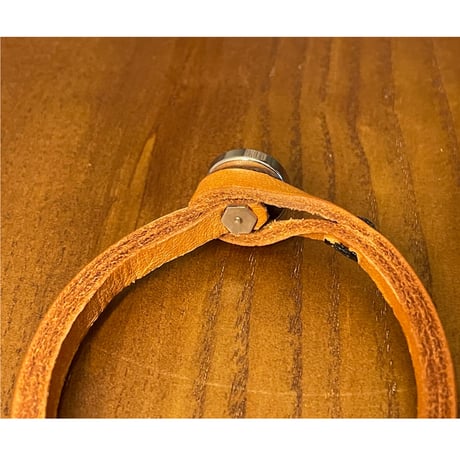 ★新品★ MADE IN ITALY製 TULSI PETRA 砂金石/アベンチュリン ハンドメイドレザーブレスレット ナチュラル XS～Mサイズ