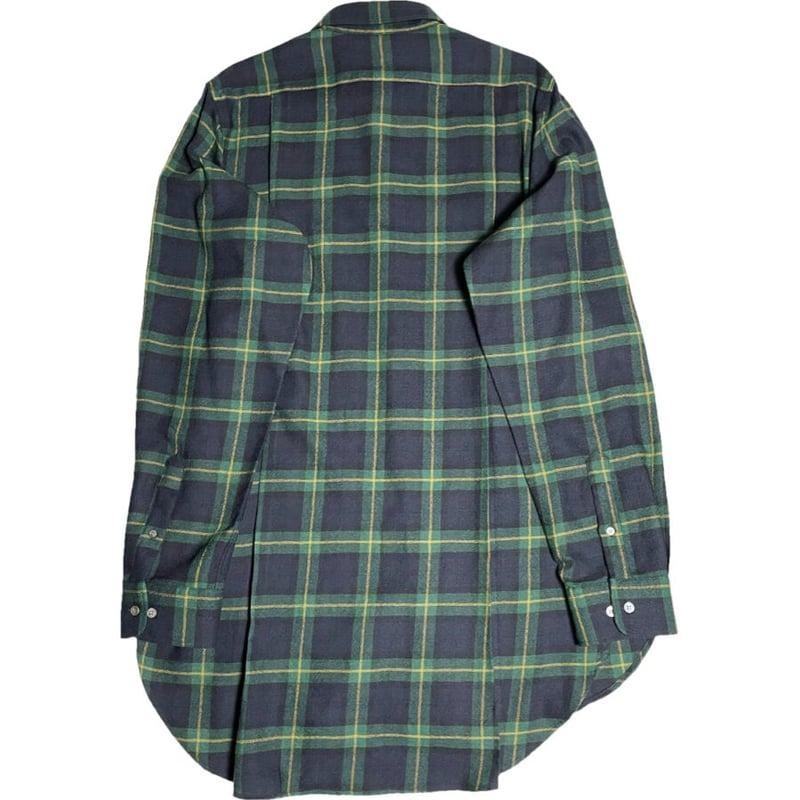 STELLAMcCARTNEY / 長袖シャツ/40/ウール/GRN/チェック STELLA McCARTNEY チェック柄長袖ロング丈ウールシャツ グリーン 40