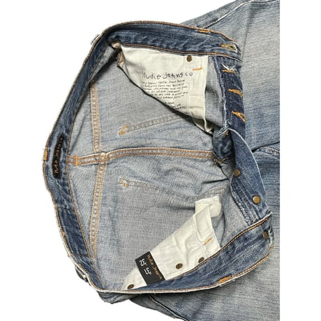 ▲訳あり商品▲ MADE IN ITALY製 Nudie Jeans デニムパンツ ライトインディゴ W31/L32サイズ