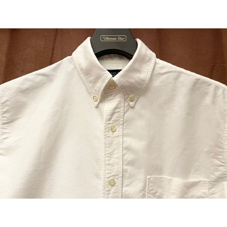 MADE IN USA製 GENERAL SUPPLY 半袖ボタンダウンオックスフォードシャツ ホワイト Mサイズ