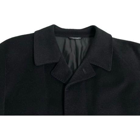 MADE IN JAPAN製 FUKAKI KEORI CASHMERE100%生地使用 カシミヤロングコート ブラック XLサイズ