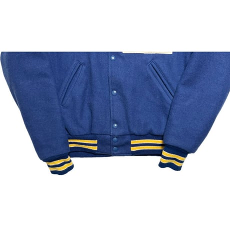 MADE IN USA製 NEFF アメリカンカレッジスタジャン ブルー Sサイズ