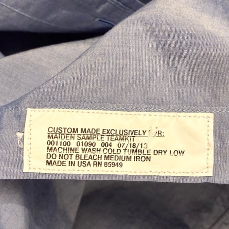 MADE IN USA製 INDIVIDUALIZED SHIRTS 長袖シャンブレーシャツ サックスブルー Mサイズ
