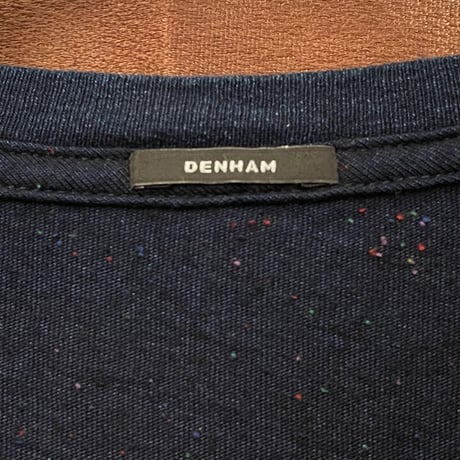 DENHAM 半袖コットンMIX生地Tシャツ ネイビー Mサイズ