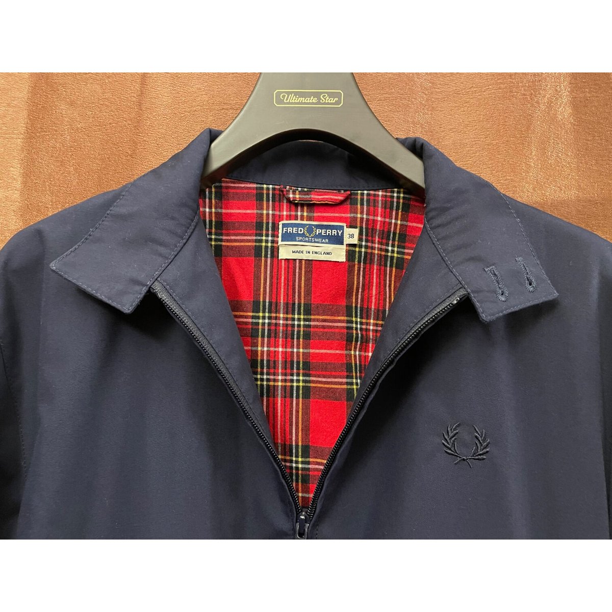 MADE IN ENGLAND製 FRED PERRY ハリントンジャケット ネイビー MADE IN ENGLAND製 FRED PERRY ハリントンジャケット ネイビー