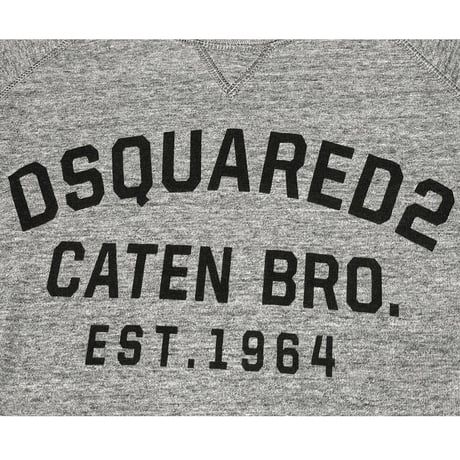 MADE IN ITALY製 DSQUARED2 ロゴトレーナー 杢グレー Mサイズ