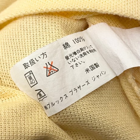 MADE IN USA製 Brooks Brothers GOLDEN FLEECE 半袖鹿の子ポロシャツ イエロー Lサイズ