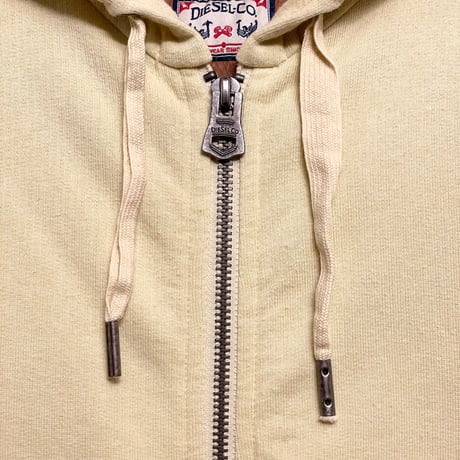 DIESEL SLIM FIT フルジップパーカー ベビーイエロー Mサイズ