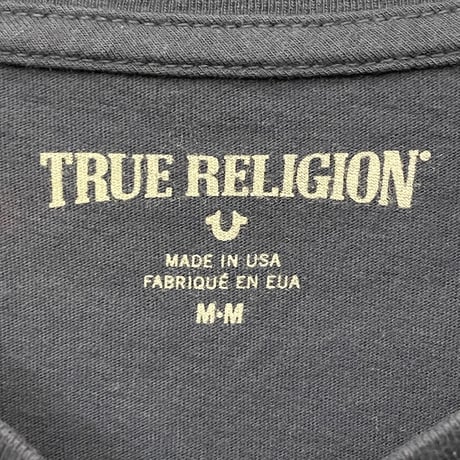 MADE IN USA製 TRUE RELIGION バックプリントTシャツ ネイビー Mサイズ