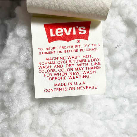 MADE IN USA製 LEVI'S デニムボアジャケット 70608-0216 インディゴ 42サイズ