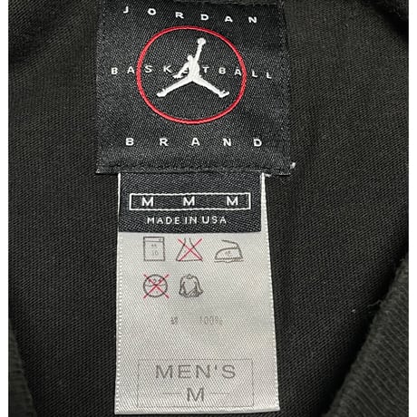 MADE IN USA製 JORDAN BASKETBALL BRAND 半袖VネックTシャツ ブラック Mサイズ